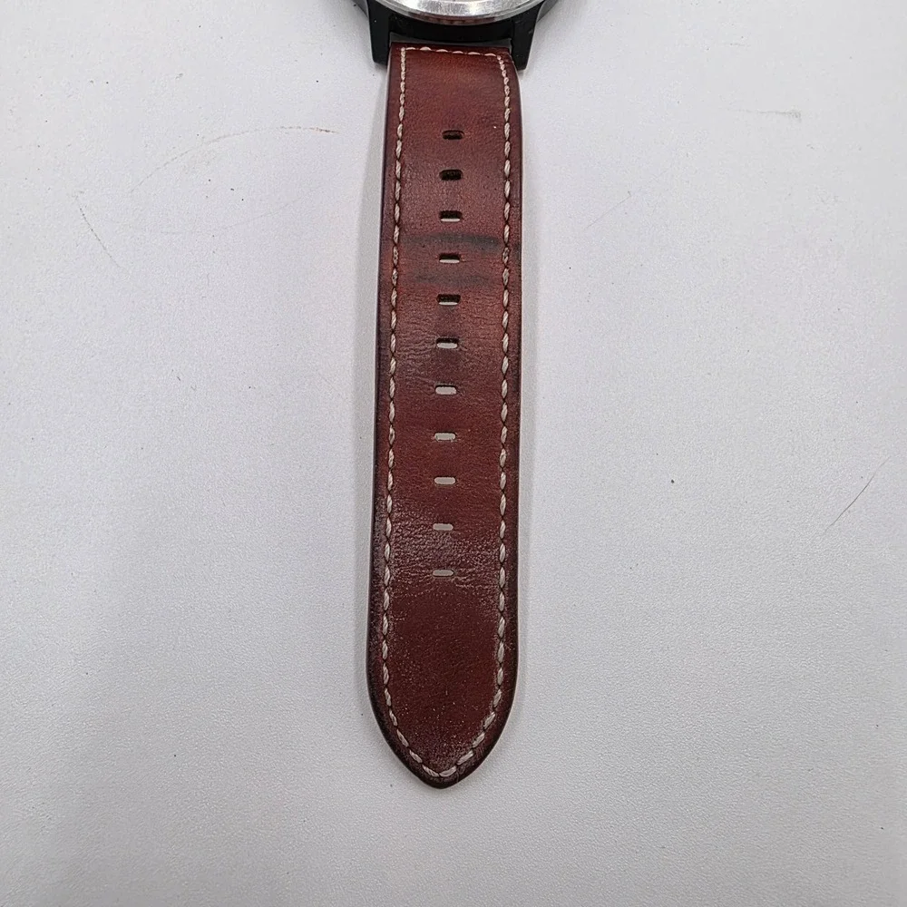 Garmin Vivoactive 3 Smartwatch Silver Stainless Steel Brown Leather GPS Watch